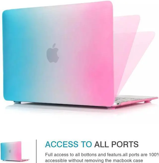 Alt view image 4 of 7 - MacBook Pro Retina 15 inch Case Werleo 2in1 Matte Rubberized Rainbow Colorful Hard Cases Protective Cover with Keyboard Skin For Older Version Macbook Pro 15.4" with Retina Display Model A1398