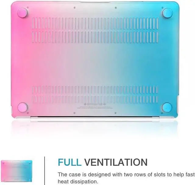 Alt view image 6 of 7 - Werleo MacBook Pro 13 Case 2018 2017 2016 Release Model A1989 A1706 A1708 Matte Rainbow Colorful Plastic Hard Shell Protective Cover with Keyboard Skin For MacBook Pro 13 Inch with / Without Touch Bar