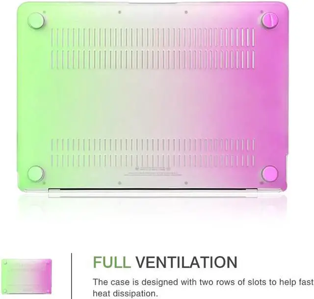 Alt view image 6 of 7 - Werleo MacBook Pro 13 Case 2018 2017 2016 Release Model A1989 A1706 A1708 Matte Rainbow Colorful Plastic Hard Shell Protective Cover with Keyboard Skin For MacBook Pro 13 Inch with / Without Touch Bar