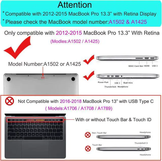 Alt view image 2 of 7 - WERLEO PU Leather Case For MacBook Pro 13 Inch with Retina Display No CD-ROM Model A1502 / A1425 - Version 2015/2014/2013/end 2012 - Book Cover Folio Sleeve Brown