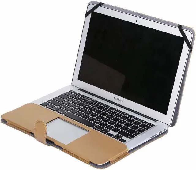 Alt view image 6 of 7 - WERLEO PU Leather Case For MacBook Pro 13 Inch with Retina Display No CD-ROM Model A1502 / A1425 - Version 2015/2014/2013/end 2012 - Book Cover Folio Sleeve Brown