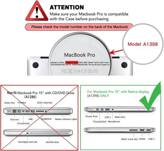 Alt view image 2 of 7 - WERLEO PU Leather Protective Case For MacBook Pro Retina 15 Inch No CD-ROM Model A1398 Premium Quality Book Folio Protective Cover Sleeve