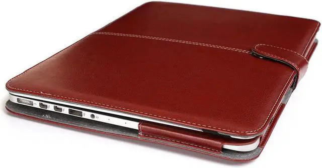 Alt view image 5 of 7 - Werleo PU Leather Protective Case For MacBook Pro 15 Inch 2018 2017 2016 Released Model A1990 A1707 with Touch Bar Book Folio Protective Cover Sleeve