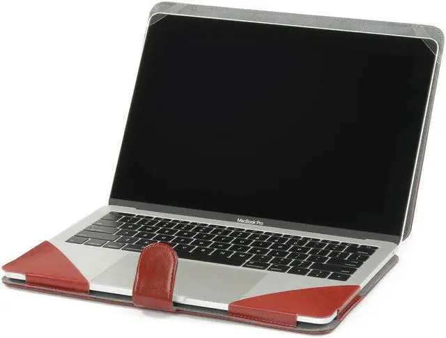 Alt view image 6 of 7 - Werleo PU Leather Protective Case For MacBook Pro 15 Inch 2018 2017 2016 Released Model A1990 A1707 with Touch Bar Book Folio Protective Cover Sleeve
