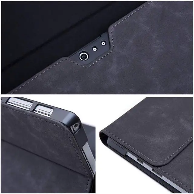 Alt view image 3 of 7 - Werleo Microsoft Surface Pro 6 case Pro 5 case Pro 4 case with Built-in Pen Holder Business Cover Smart Leather Folio Stand Cover For Microsoft Surface Pro 6 Surface Pro 2017 Surface Pro 4