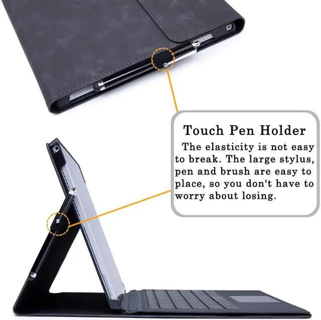 Alt view image 7 of 7 - Werleo Microsoft Surface Pro 6 case Pro 5 case Pro 4 case with Built-in Pen Holder Business Cover Smart Leather Folio Stand Cover For Microsoft Surface Pro 6 Surface Pro 2017 Surface Pro 4