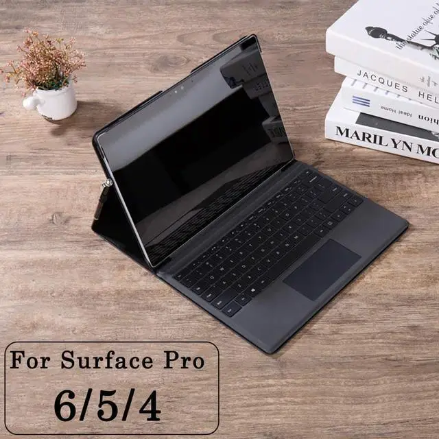 Alt view image 4 of 7 - Werleo Microsoft Surface Pro 6 case Pro 5 case Pro 4 case with Built-in Pen Holder Business Cover Smart Leather Folio Stand Cover For Microsoft Surface Pro 6 Surface Pro 2017 Surface Pro 4