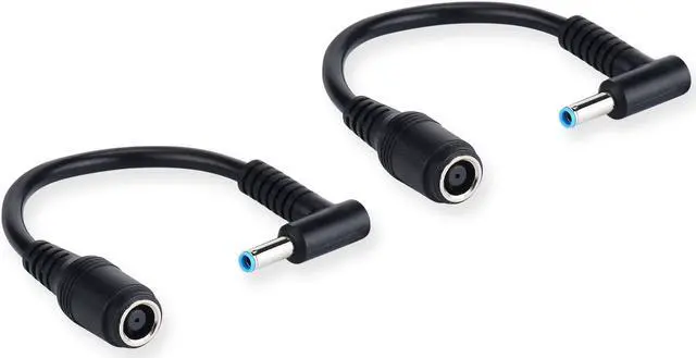 Alt view image 2 of 6 - Werleo Adapter Power Supply 7.4x5.0mm to 4.5x3.0mm Tip Connector Converter for HP Stream Spectre Pavilion Envy Elitebook Split Chromebook Replacement Laptop Charger HP Power Cord - 2 Pack