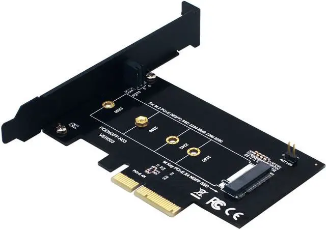 Alt view image 2 of 5 - Werleo M.2 PCIe to PCIe 3.0 x4 Adapter - Support M.2 PCIe 2280, 2260, 2242, 2230