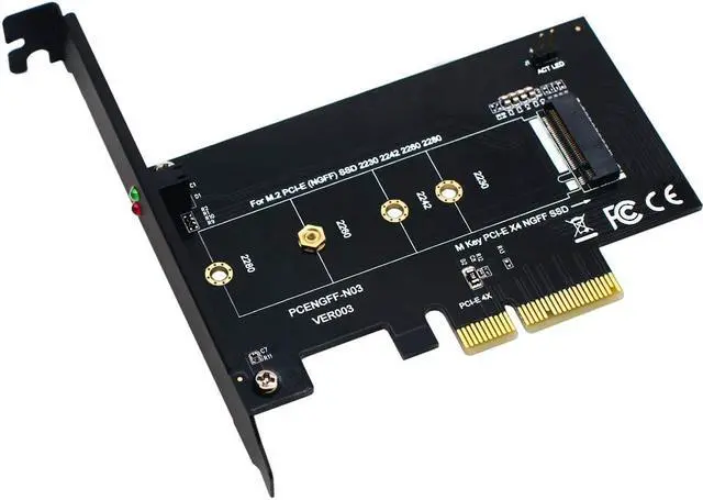 Alt view image 3 of 5 - Werleo M.2 PCIe to PCIe 3.0 x4 Adapter - Support M.2 PCIe 2280, 2260, 2242, 2230