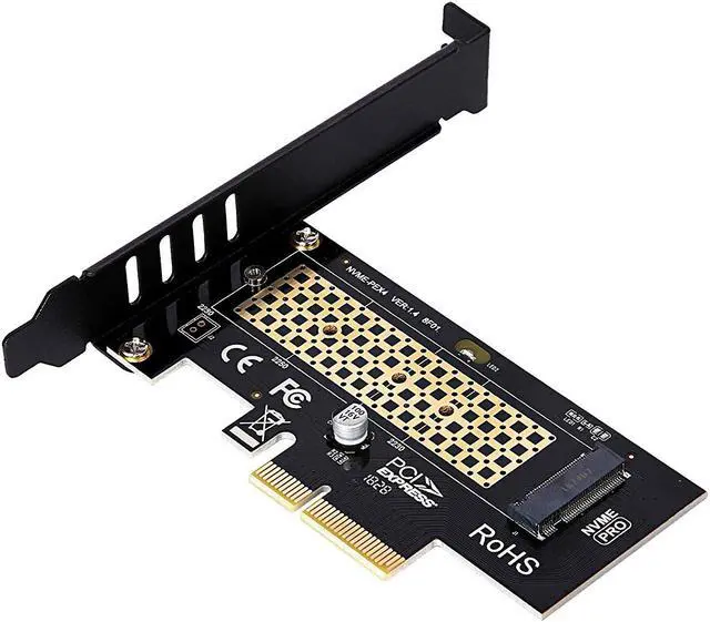 Alt view image 5 of 7 - M.2 NVME to PCIe 3.0 x4 Adapter with Aluminum Heatsink Solution