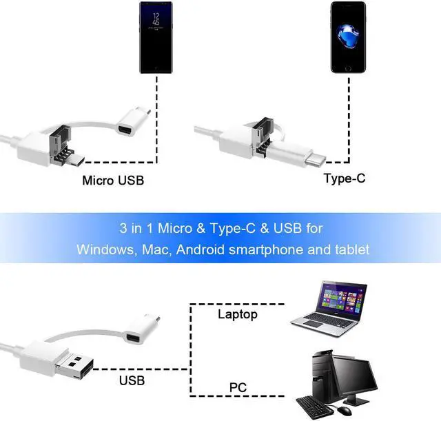 Alt view image 2 of 7 - Werleo Ear Otoscope Wireless Ear Endoscope 1.3 Megapixels Wifi Ear Scope Camera USB Ear Cleaning Tool Digital Inspection Camera with 6 Adjustable LEDs for iPhone and Android Smartphone Windows