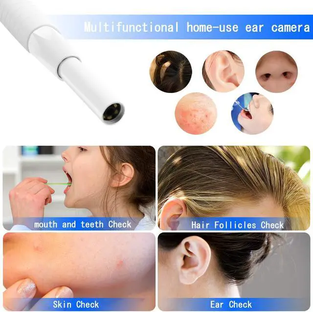 Alt view image 5 of 7 - Werleo Ear Otoscope Wireless Ear Endoscope 1.3 Megapixels Wifi Ear Scope Camera USB Ear Cleaning Tool Digital Inspection Camera with 6 Adjustable LEDs for iPhone and Android Smartphone Windows