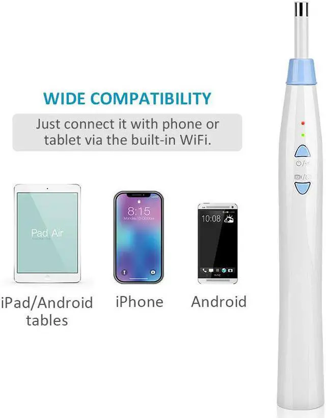 Alt view image 3 of 7 - Wireless Otoscope Werleo 1080P WiFi Ear Scope Camera with 6 LED Lights Digital Ear Wax Remover Tools for Android & iOS Smartphone Tablet
