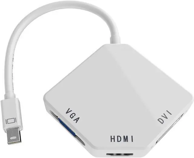 Alt view image 3 of 7 - Multi-Function Thunderbolt Mini DisplayPort DP To HDMI VGA DVI Cable Converter Adapter For MacBook Suface Pro Air
