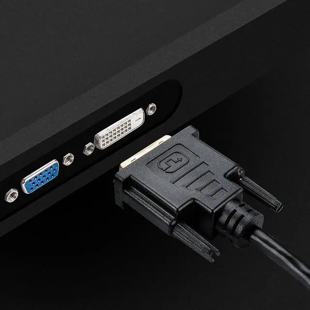 Alt view image 5 of 6 - HDMI to DVI Cable Werleo 2-Pack 0.5 Feet Bi-Direction HDMI Female to DVI (24+1) Male Adapter Support 1080P Full HD, 3D for Raspberry Pi Roku Xbox One 0.25M Black