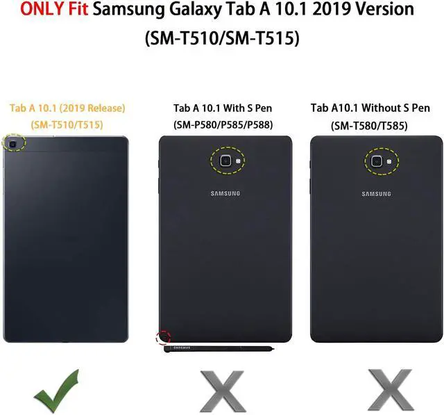 Alt view image 4 of 7 - WERLEO Galaxy Tab A 10.1 2019 Case Heavy Duty Shockproof Rugged Case with 360 Degree Rotating Hand Strap / Stand and Shoulder Strap for Samsung Tab A 10.1 SM-T510 / T515 2019