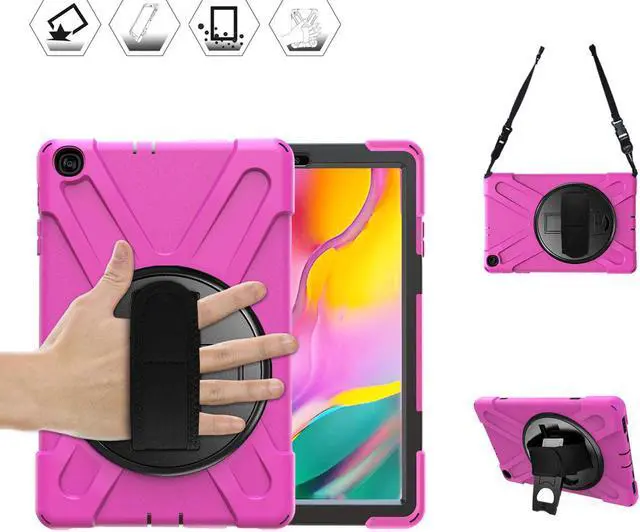 Main image of WERLEO Galaxy Tab A 10.1 2019 Case Heavy Duty Shockproof Rugged Case with 360 Degree Rotating Hand Strap / Stand and Shoulder Strap for Samsung Tab A 10.1 SM-T510 / T515 2019