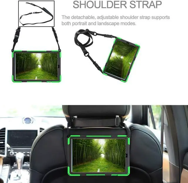 Alt view image 7 of 7 - WERLEO Galaxy Tab A 10.1 2019 Case Heavy Duty Shockproof Rugged Case with 360 Degree Rotating Hand Strap / Stand and Shoulder Strap for Samsung Tab A 10.1 SM-T510 / T515 2019