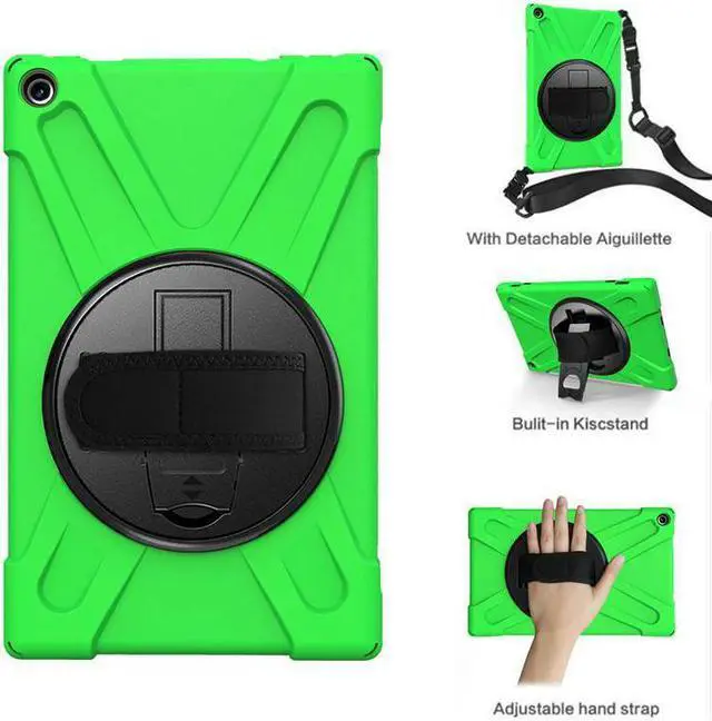 Alt view image 4 of 6 - Werleo Case for Amazon Kindle HD10 2017 2018 10 inch Hybrid Shockproof Rugged Protective Cover with Kickstand Hand Strap and Shoulder Strap for Amazon Kindle HD 10 2017 2018 10 inch Tablet