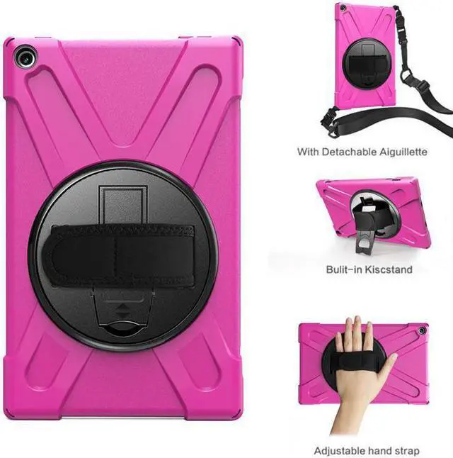 Alt view image 7 of 7 - Werleo Case for Amazon Kindle HD10 2017 2018 10 inch Hybrid Shockproof Rugged Protective Cover with Kickstand Hand Strap and Shoulder Strap for Amazon Kindle HD 10 2017 2018 10 inch Tablet
