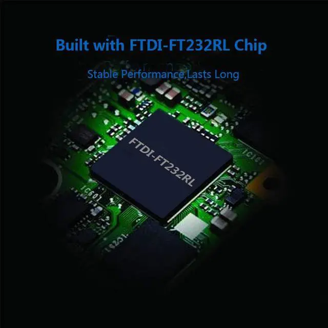 Alt view image 4 of 6 - WERLEO 6 FEET USB to RS232 Serial DB9 Adapter Cable with FTDI FT232 Chip for Windows Linux Mac OS