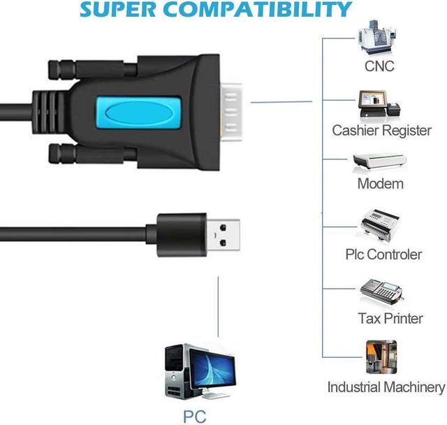 Alt view image 4 of 7 - Werleo USB 2.0 to RS232 DB9 Serial Cable Female Converter Adapter with Prolific PL2303 Chipset for Win10 8.1 8 7 Vista XP 2000 Andorid Linux Mac OS X 10.6 and Above (3ft/1m)