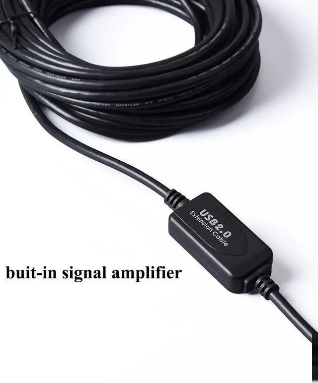 Alt view image 3 of 7 - WERLE USB Extension Cable 30 ft - High Speed USB 2.0 Active Extender Cord Repeater Booster Type A Male to A Female for External Hard Drive Printer Scanner Mouse Keyboard USB Hub Windows PC Mac