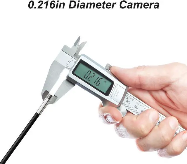 Alt view image 2 of 7 - Industrial Endoscope Werleo Ultra Slim Borescope with 5.5mm Micro Inspection Camera, Waterproof Semi-Rigid Gooseneck 3.5inch LCD Screen 6 LED Lights Lithium-Ion Battery Tool Box - 3m / 9.8ft