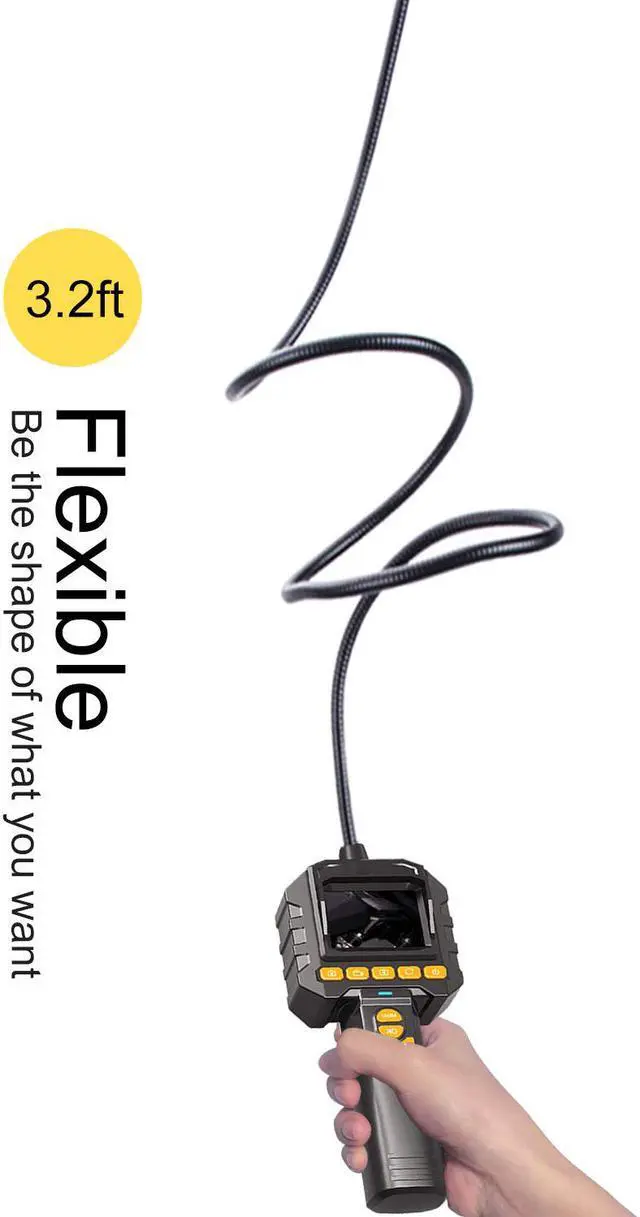 Alt view image 3 of 7 - Inspection Camera with Light WERLEO Digital Industrial Endoscope 2.31" LCD Color LCD Video Screen Borescopes with 3.2ft Flexible Snake Tube Camera Waterproof IP67 Tool Box Black