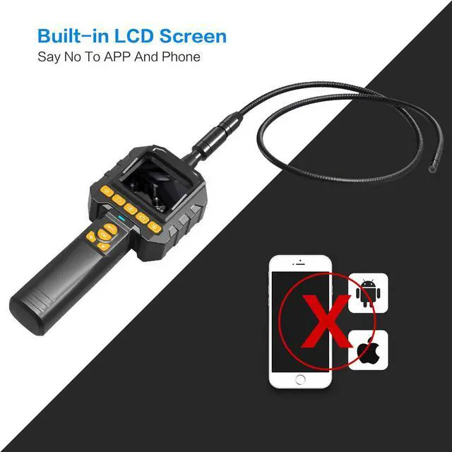 Alt view image 5 of 7 - Inspection Camera with Light WERLEO Digital Industrial Endoscope 2.31" LCD Color LCD Video Screen Borescopes with 3.2ft Flexible Snake Tube Camera Waterproof IP67 Tool Box Black