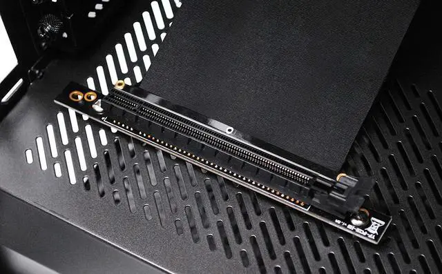 Alt view image 4 of 6 - WERLEO FD R6 case New PCI Express PCIe 3.0 16x Flexible Cable Card Extension Port Adapter High Speed Riser Card,Vertical GPU Riser Cable -  20cm 90 Degree