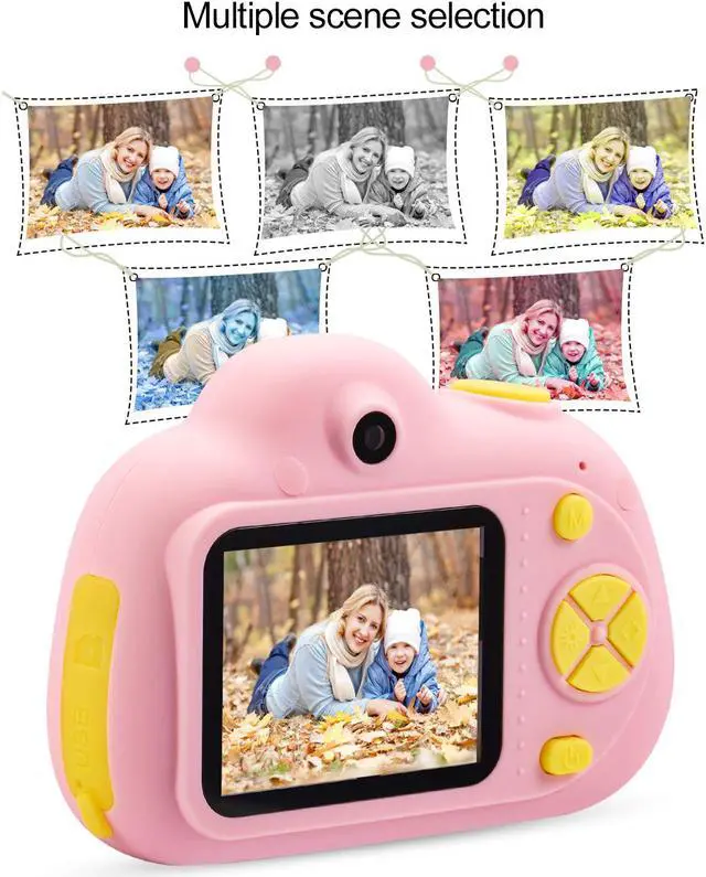 Alt view image 4 of 6 - Werleo Kids Camera Gifts for 4-8 Year Old Girls, Shockproof Cameras Great Gift Mini Child Camcorder for Little Girl with Soft Silicone Shell for Outdoor Play - 32GB Memory Card Included