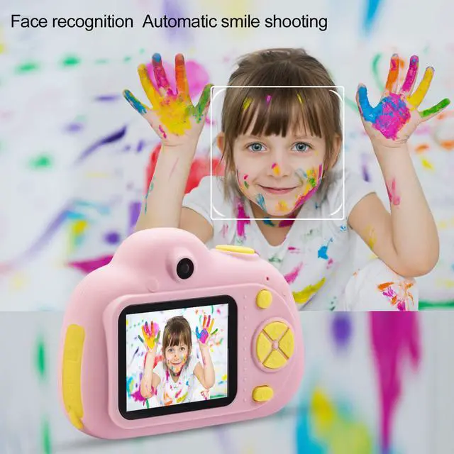 Alt view image 3 of 6 - Werleo Kids Camera Gifts for 4-8 Year Old Girls, Shockproof Cameras Great Gift Mini Child Camcorder for Little Girl with Soft Silicone Shell for Outdoor Play - 32GB Memory Card Included