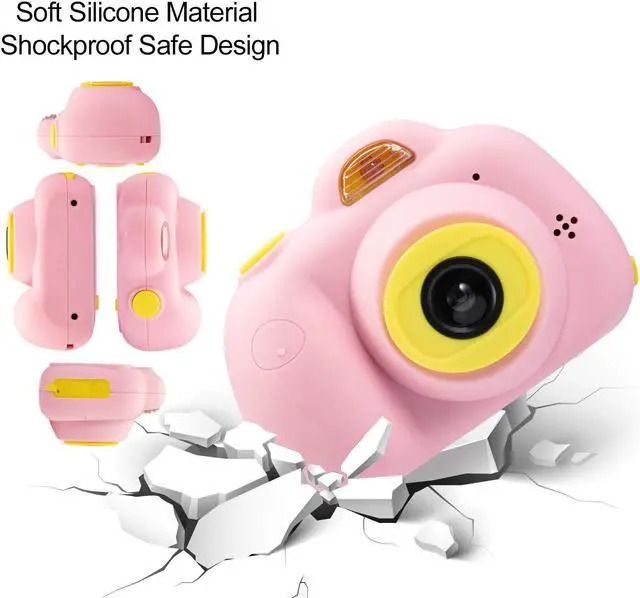 Alt view image 5 of 6 - Werleo Kids Camera Gifts for 4-8 Year Old Girls, Shockproof Cameras Great Gift Mini Child Camcorder for Little Girl with Soft Silicone Shell for Outdoor Play - 32GB Memory Card Included