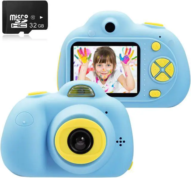 Main image of Werleo Kids Camera Gifts for 4-8 Year Old Girls, Shockproof Cameras Great Gift Mini Child Camcorder for Little Girl with Soft Silicone Shell for Outdoor Play - 32GB Memory Card Included