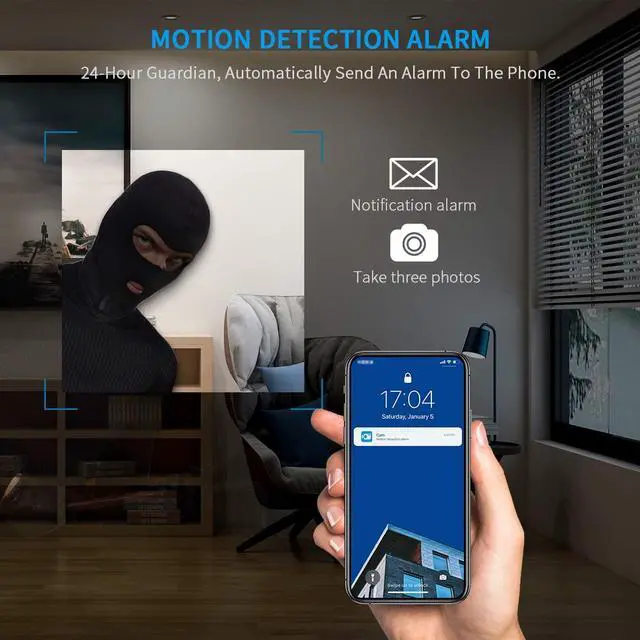 Alt view image 6 of 7 - Mini Spy Camera Werleo 1080P HD Wireless Hidden Camera Portable WiFi Security Monitor Cameras Small Nanny Cam with Night Vision / Motion Detection / iOS / Android APP for Home and Office