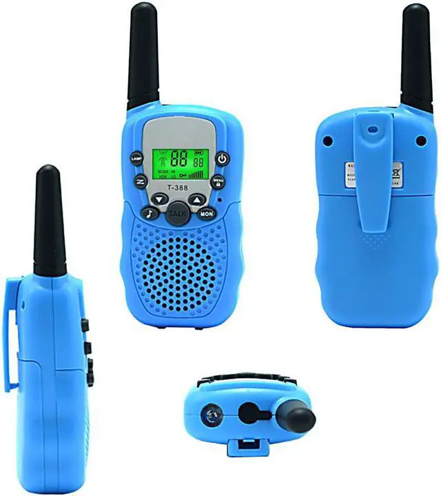 Alt view image 2 of 7 - Kids Walkie Talkie Two Ways Radio Toy Walkie Talkie for Kids 3 Miles Range 22 Channels Built in Flash Light FRS GMRS Handheld Mini Walkie Talkie for Outdoor Adventures Camping Hiking - 2 Packs