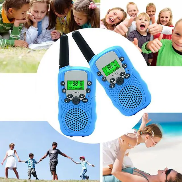 Alt view image 7 of 7 - Kids Walkie Talkie Two Ways Radio Toy Walkie Talkie for Kids 3 Miles Range 22 Channels Built in Flash Light FRS GMRS Handheld Mini Walkie Talkie for Outdoor Adventures Camping Hiking - 2 Packs