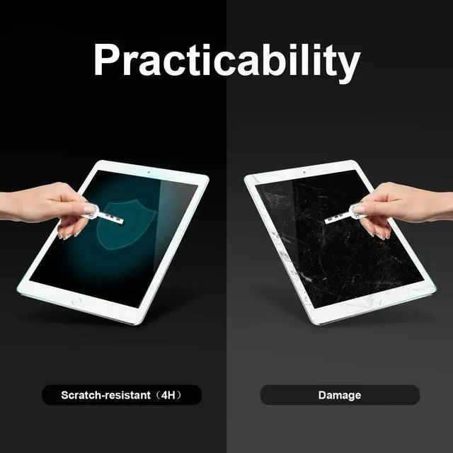 Alt view image 7 of 7 - Paper-Like Screen Protector for New iPad 9.7 2018 2017 / iPad Pro 9.7 2016 / iPad Air 2 / iPad Air Paper Texture Film Special for Writing Drawing and Sketching Apple Pencil Compatible