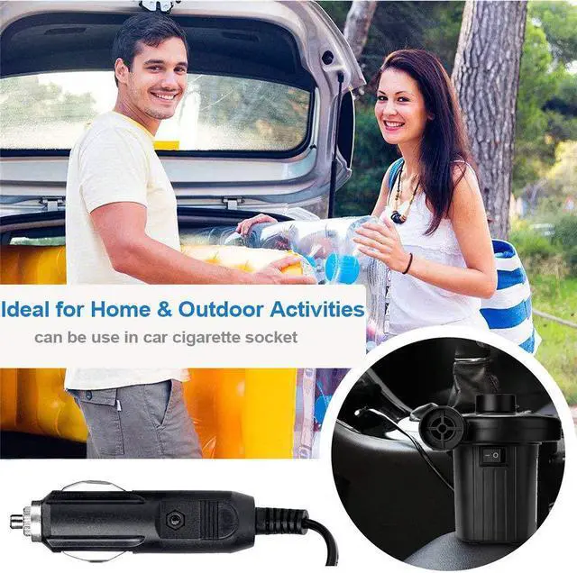 Alt view image 4 of 7 - Werleo Electric Air Pump 2 in 1 Portable Air Mattress Pump Universal Quick-Fill Inflator Deflator with 3 Nozzles for Outdoor Camping Air Mattress Beds Boats