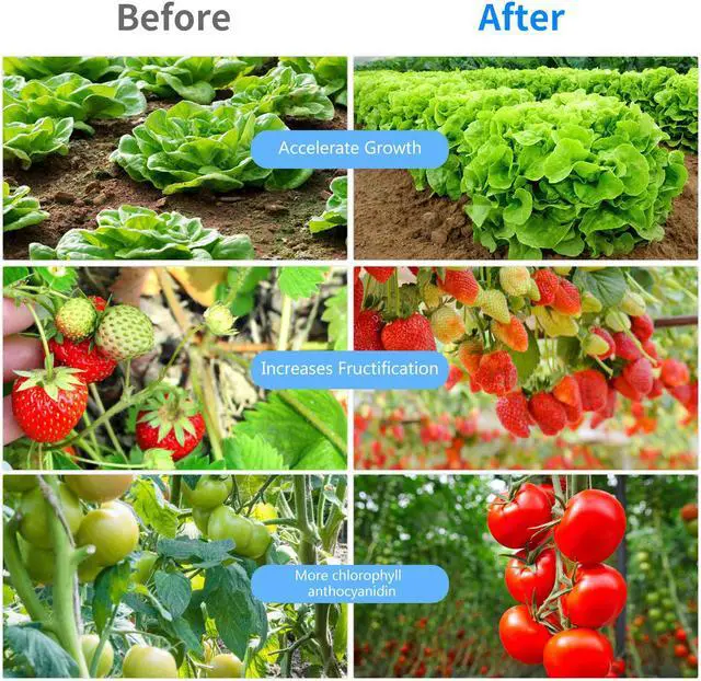 Alt view image 4 of 7 - Grow Light WERLEO 1000W UV IR LED Plant Lights Full Spectrum Double Chips Growing Lamps Bulbs for Indoor Plants Hydroponics Greenhouse Fruits Veg and Flowers White