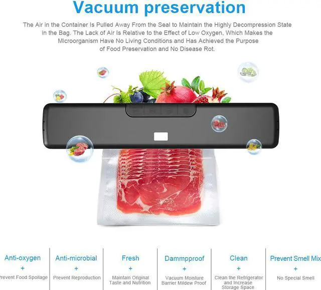 Alt view image 3 of 7 - Vacuum Sealer Machine by HYASIA, ZK-03 Vacuum Sealer With Starter Kit, Automatic Sealing System with 20 vacuum sealer Bags Multi-use Vacuum Packing Machine for Food Preservation, Dry & Moist Food Mod