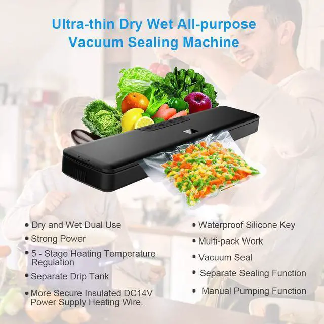 Alt view image 2 of 7 - Vacuum Sealer Machine by HYASIA, ZK-03 Vacuum Sealer With Starter Kit, Automatic Sealing System with 20 vacuum sealer Bags Multi-use Vacuum Packing Machine for Food Preservation, Dry & Moist Food Mod
