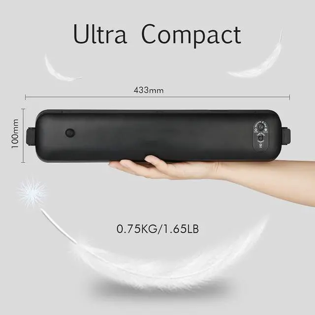Alt view image 6 of 7 - Werleo Automatic Food Vacuum Sealer Machine Portable Mini Vacuum Sealer for Food Preservation Saver Dry and Moist Modes Kitchen Meat Vacuum Sealer with 15 Sealing Bags
