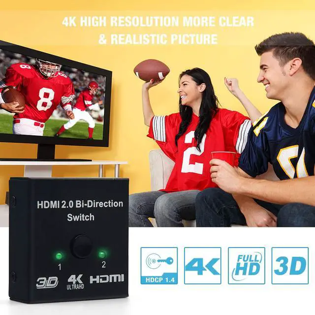 Alt view image 5 of 6 - HDMI Bi-Directional Switch Werleo Bi-Direction 4K HDMI Splitter Supports Full 3D 4K 1080P HD Player