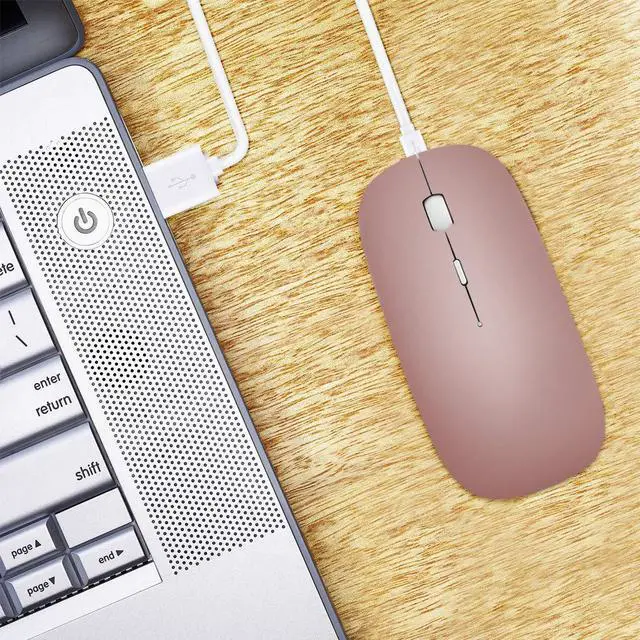 Alt view image 7 of 7 - Rechargeable Wireless Mouse Werleo 2.4Ghz Slim Noiseless Mute Silent Click Optical Mouse Mice with USB Receiver Type C for Laptop Desktop Tablet Notebook PC Computer MacBook