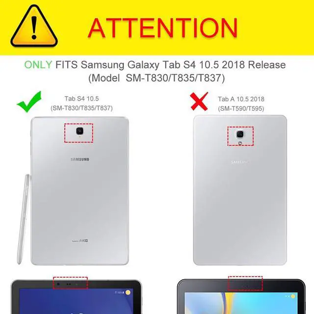 Alt view image 2 of 7 - Galaxy Tab S4 10.5 Keyboard Case with S Pen Holder Slim Shell Lightweight Stand Case with Detachable Wireless Bluetooth Keyboard for Samsung Galaxy Tab S4 10.5 2018 Model SM-T830 T835 T837