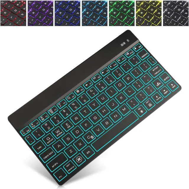 Main image of Wireless Bluetooth Keyboard for iPad Pro 12.9 / 11 / 10.5 / 9.7 inch / iPrd Mini 1 2 3 4 5 - 7 Color Backlit Keyboard - Keyboard for 3 System Tablet iPhone iOS Mac Galaxy Android Windows