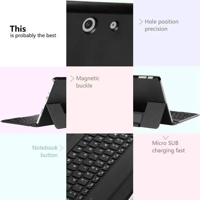 Alt view image 6 of 7 - Surface Go Case with Keyboard Werleo Ultra-Thin Stand PU Leather Business Cover Wireless Bluetooth Keyboard Case for Microsoft Surface Go 10 inch 2018 Released